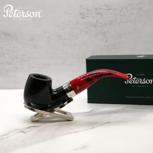 Peterson Dracula XL90 Smooth Ebony Nickel Mounted Fishtail Pipe (PE2138)