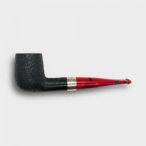 SLIGHT SECONDS Peterson Dracula X105 Sandblasted Ebony Nickel Mounted Fishtail Pipe (PE2168)