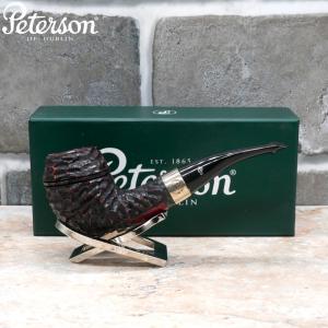 Peterson Sherlock Holmes Deerstalker Rustic Silver Mounted 9mm P Lip Pipe (PE2267)