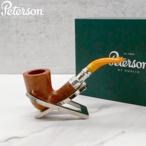 Peterson Amber Spigot Natural D16 Silver Mounted P Lip Pipe (PE2361)
