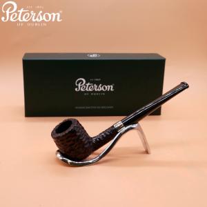 Peterson Junior Straight Billiard Rusticated Nickel Mounted Fishtail Pipe (PE2620)