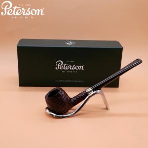 Peterson Junior Rusticated Straight Apple Nickel Mounted Fishtail Pipe (PE2630)