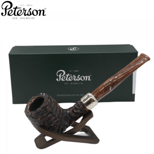 Peterson Derry Rustic 06 Nickel Mounted 9mm Filter Fishtail Pipe (PE2671)