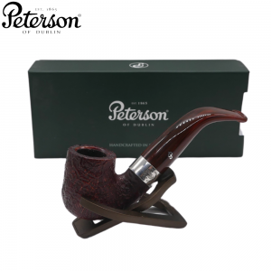 Peterson Irish Harp 338 Sandblasted Silver Mounted Fishtail Pipe (PE2689)