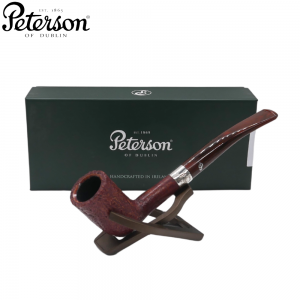 Peterson Irish Harp 124 Sandblast Silver Mounted Fishtail Pipe (PE2706)
