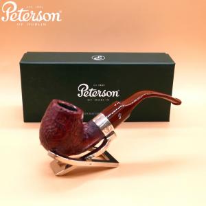 Peterson Irish Harp X220 Rustic Silver Mounted Fishtail Pipe (PE2798)