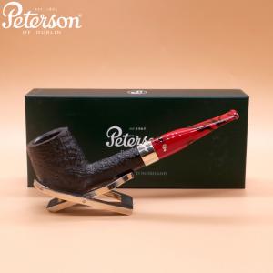Peterson Dracula 106 Sandblasted Ebony Nickel Mounted Fishtail Pipe (PE2853)