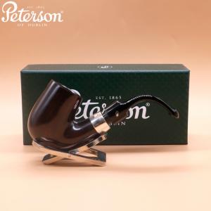 Peterson Pub Smooth Oak Silver Mounted Bent P Lip Pipe (PE2860)