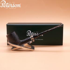 Peterson Billiard Sandblasted Nickel Mounted Fishtail Pipe (PE2864)