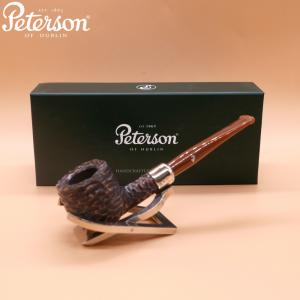 Peterson Derry Rustic 608 Nickel Mounted 9mm Fishtail Pipe (PE2893)