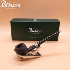 Peterson Junior Prince Rusticated Nickel Mounted Fishtail Pipe (PE2911)