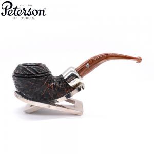 Peterson Derry Rustic 999 Nickle Mounted 9mm Filter Fishtail Pipe (PE2963)