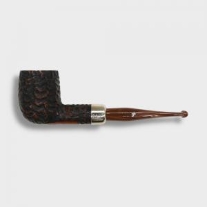 Peterson Derry Rustic 106 Nickel Mounted 9mm Filter Fishtail Pipe (PE3028)