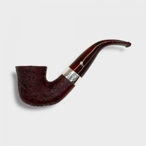 Peterson Irish Harp 05 Sandblast Cumberland Bent Silver Mounted Fishtail Pipe (PE3123)