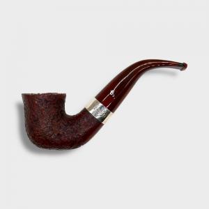 Peterson Irish Harp 05 Sandblast Cumberland Bent Silver Mounted Fishtail Pipe (PE3124)