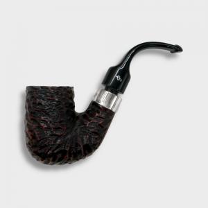 Peterson Pub Rustic Silver Mounted Bent P Lip Pipe (PE3139)