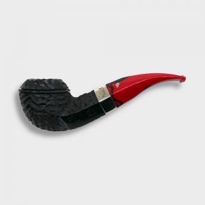 Peterson Dracula 80s Rusticated Ebony Nickel Mounted Fishtail Pipe (PE3219)
