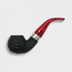 Peterson Dracula XL02 Rusticated Ebony Nickel Mounted Fishtail Pipe (PE3223)