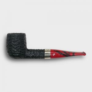 Peterson Dracula 107 Rusticated Ebony Nickel Mounted Fishtail Pipe (PE3291)
