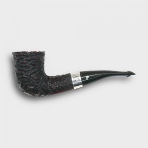 Peterson Sherlock Holmes Mycroft Rustic Silver Mounted P Lip Pipe (PE3301)