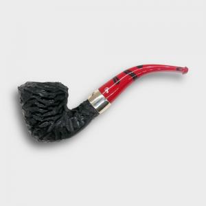 Peterson Dracula B10 Rusticated Ebony Nickel Mounted Fishtail Pipe (PE3342)