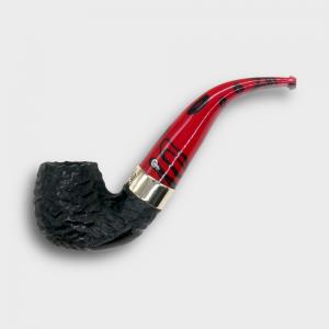 Peterson Dracula 230 Rusticated Ebony Nickel Mounted Fishtail Pipe (PE3370)
