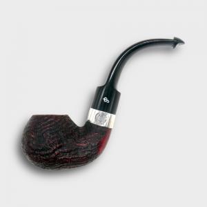 Peterson Sherlock Holmes Lestrade Sandblasted Silver Mounted P Lip Pipe (PE3373)