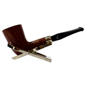 Peterson Amber Spigot Natural D17 Silver Mounted Fishtail Pipe (PE923)