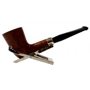 Peterson Amber Spigot Natural D17 Silver Mounted Fishtail Pipe (PE954)