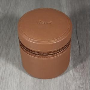 Peterson Grafton Medium Travel Tobacco Jar - Brown Leather