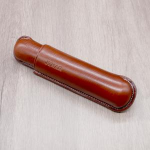 Jemar Leather Cigar Case - Single Robusto - Brown