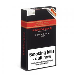 Partagas Serie D No. 4 Tubed Cigar - Pack of 3