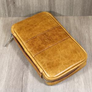 Peter James Aficionado Handmade Carry Cigar Case - Sahara