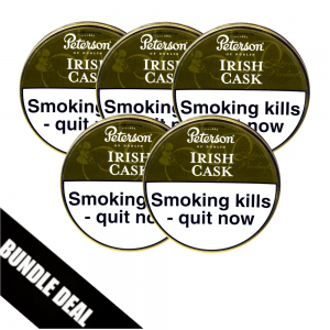 Bundle Deal - Peterson Irish Cask Pipe Tobacco (Irish Oak) 5 x 50g Tin