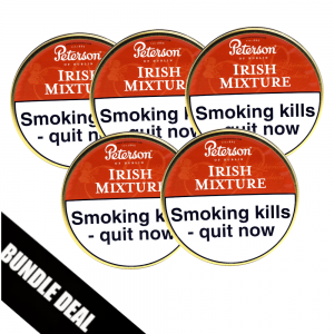Bundle Deal - Peterson Irish Mixture Pipe Tobacco 5 x 50g (Tin)