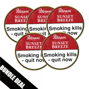 Bundle Deal - Peterson Sunset Breeze Pipe Tobacco 5 x 50g (Tin)