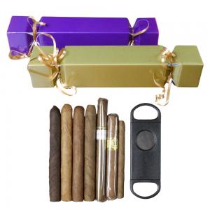 Quick Puff Christmas Cracker Gift Sampler - 7 Cigars and Cutter