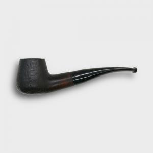 Real Briar Sandblast Bent 9mm Filter Fishtail Pipe (RB007)