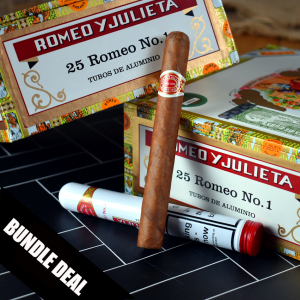 Romeo y Julieta No. 1 Tubed Cigar - 2 x Box of 25 (50) Bundle Deal