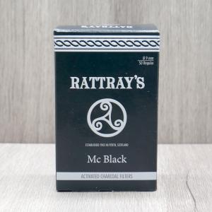 Rattray's McBlack Activated Charcoal 9mm Pipe Filters (Pack of 50)