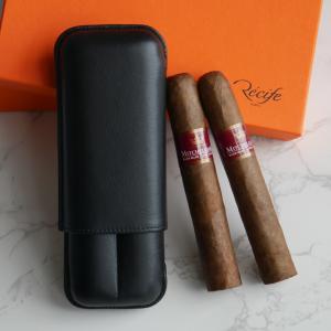 Mitchellero and Recife Black Dahlia Case Sampler - 2 Cigars with Cigar Case