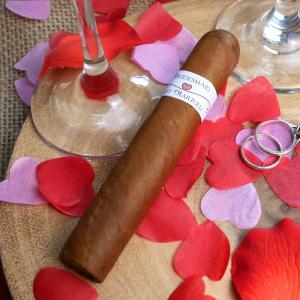 Wedding Cigar Band - BRIDESMAID - Just Married Red Heart Design