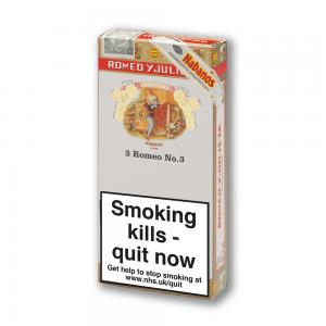 Romeo y Julieta No. 3 Tubed Cigar - Pack of 3