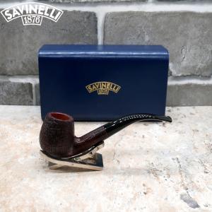 Savinelli 602 Anni Punto Oro Gold Sandblast 6mm Fishtail Pipe (SAV1022)