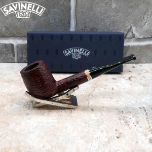 Savinelli Oscar Rusticated Brown 111 Straight 6mm Fishtail Pipe (SAV405)