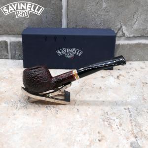 Savinelli Oscar Rusticated Brown 315 Bent 6mm Fishtail Pipe (SAV636)