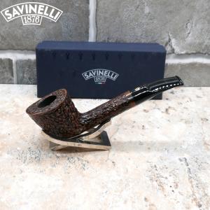 Savinelli Free Rusticated Black 6mm Filter Fishtail Pipe (SAV660)