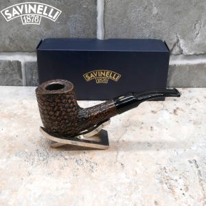 Savinelli Free Rusticated Black 6mm Filter Fishtail Pipe (SAV661)