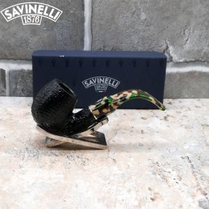 Savinelli Camouflage Rustic 614 Black 6mm Fishtail Pipe (SAV721)