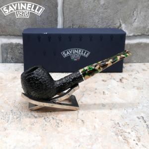 Savinelli Camouflage Rustic 207 Black 6mm Fishtail Pipe (SAV725)